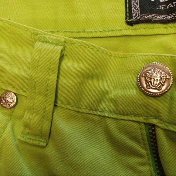 Versace Authentic Lime  Green Jeans Size 29 - Picture 7 of 16